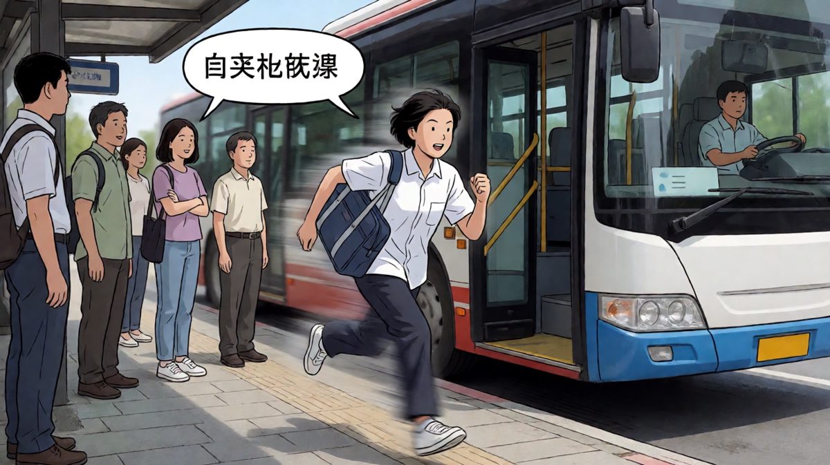 拼了老命追那趟公交
