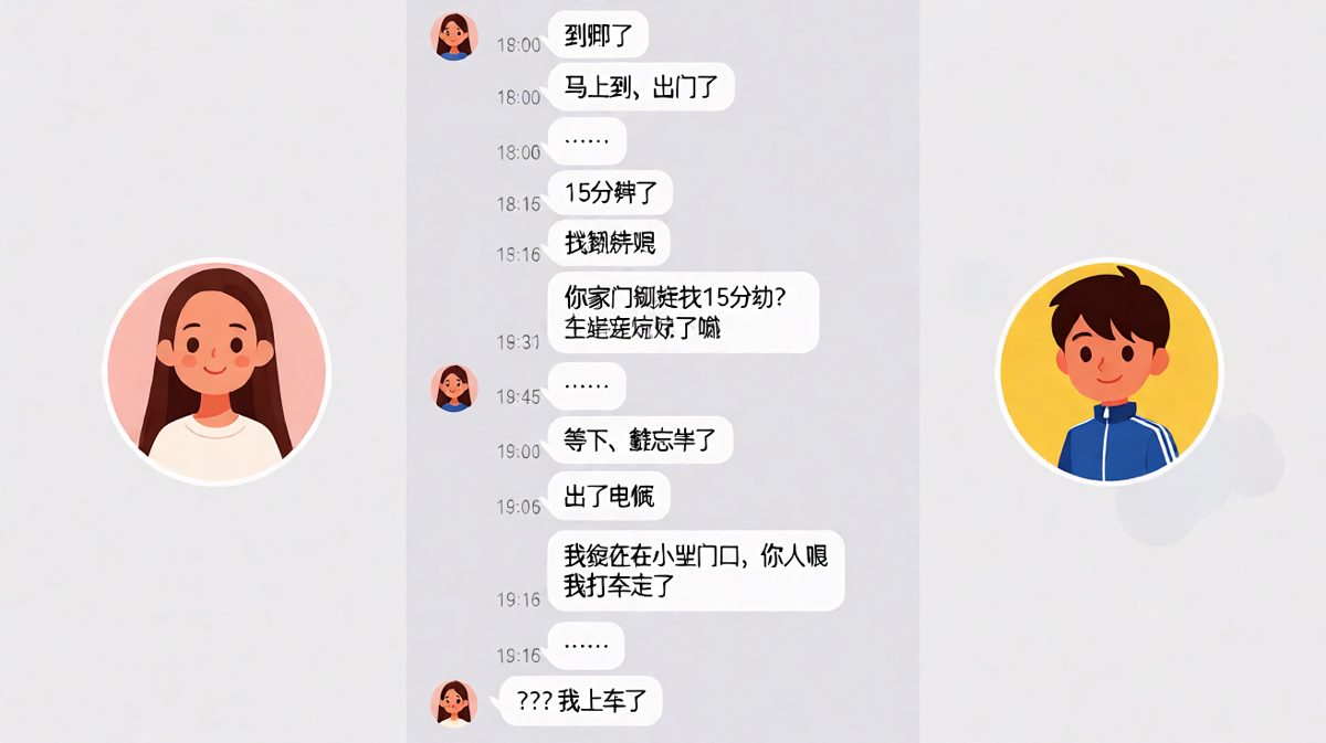 约会迟到：永远的'马上到'