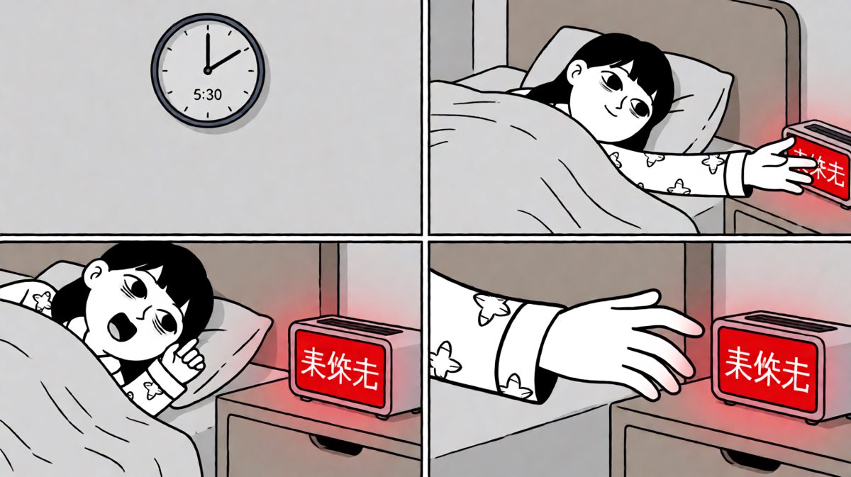凌晨五点三十分，闹钟响了，而我的人生也醒了——从绝望开始的一天