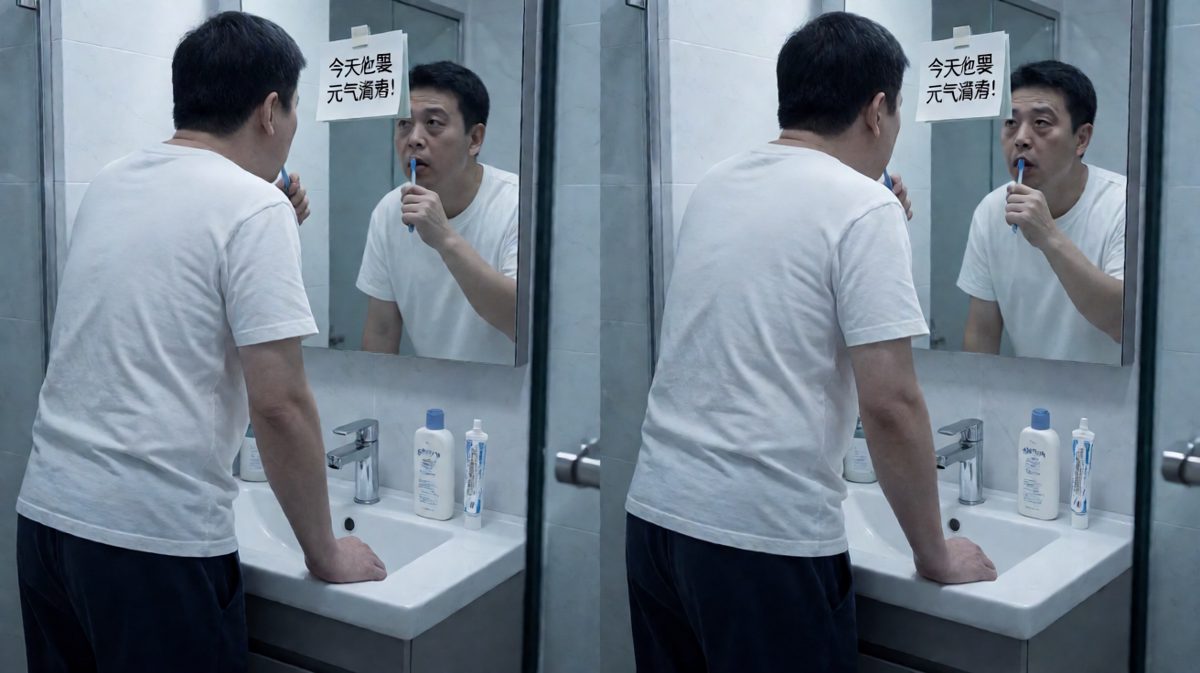 镜子里的我告诉自己今天也要元气满满，我信了你的鬼话