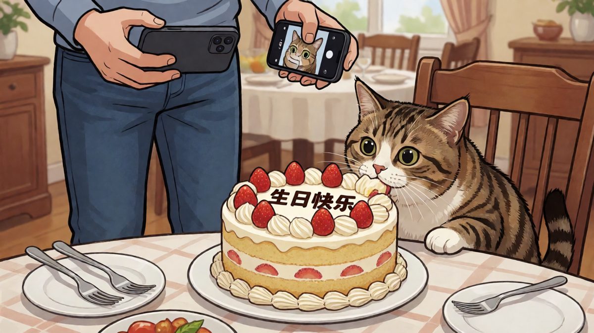 猫：不是我吃的……是蛋糕先动的手！