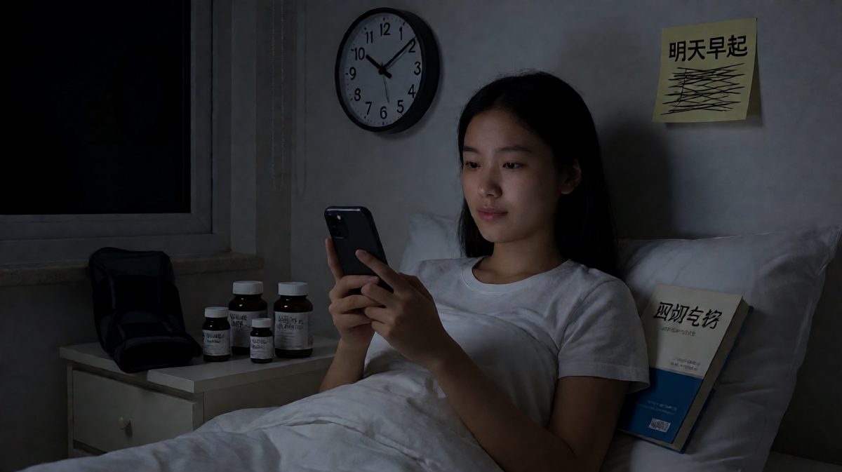 熬夜党的深夜标配：假装要睡其实还在刷