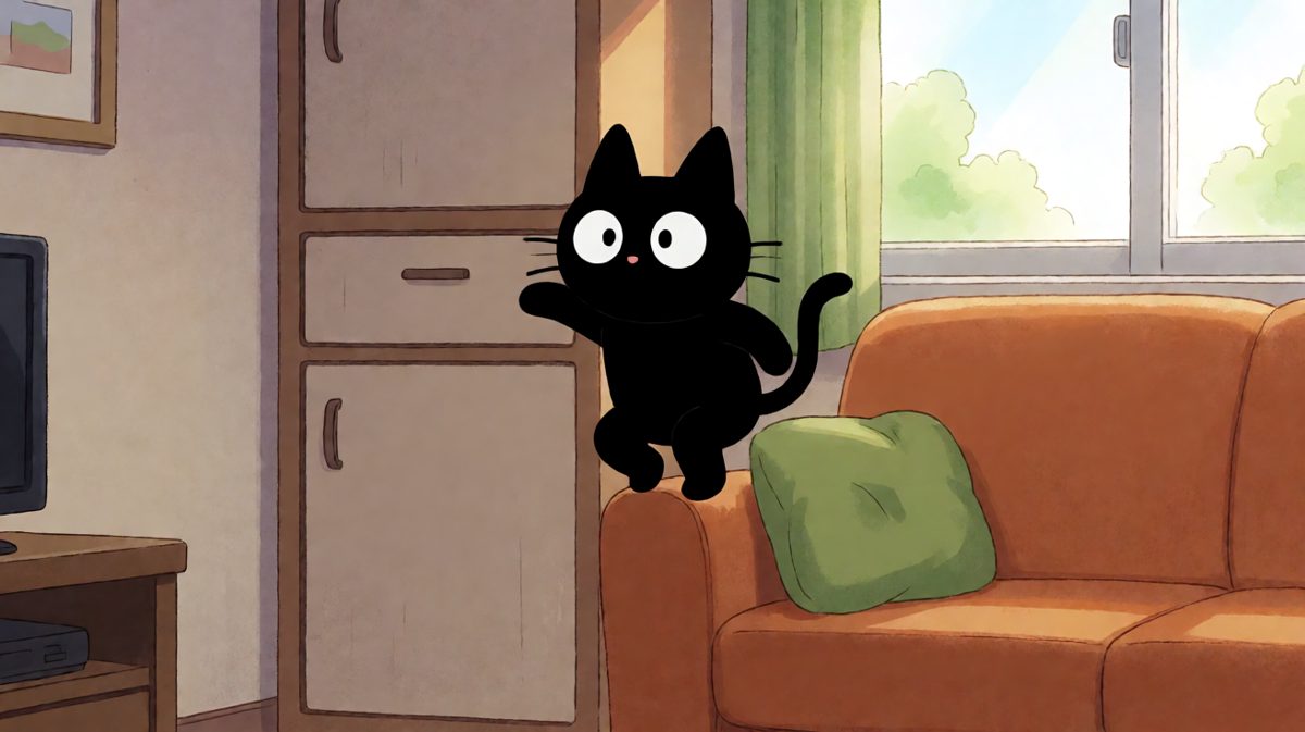 猫：我刚才那步没踩稳……没事，我是故意的。