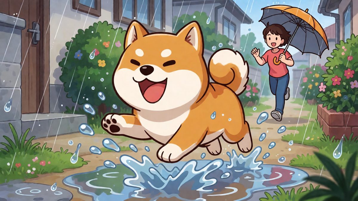 狗：下雨天不踩水坑？那还叫下雨吗！