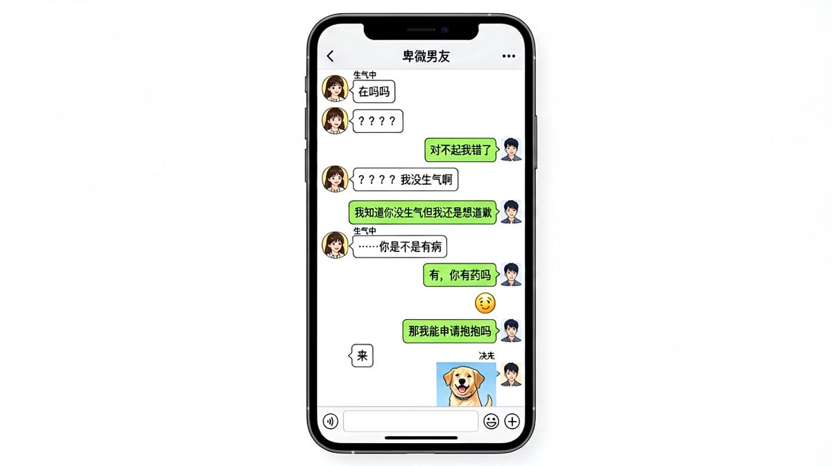 我还没生气你就认错了，怎么接？