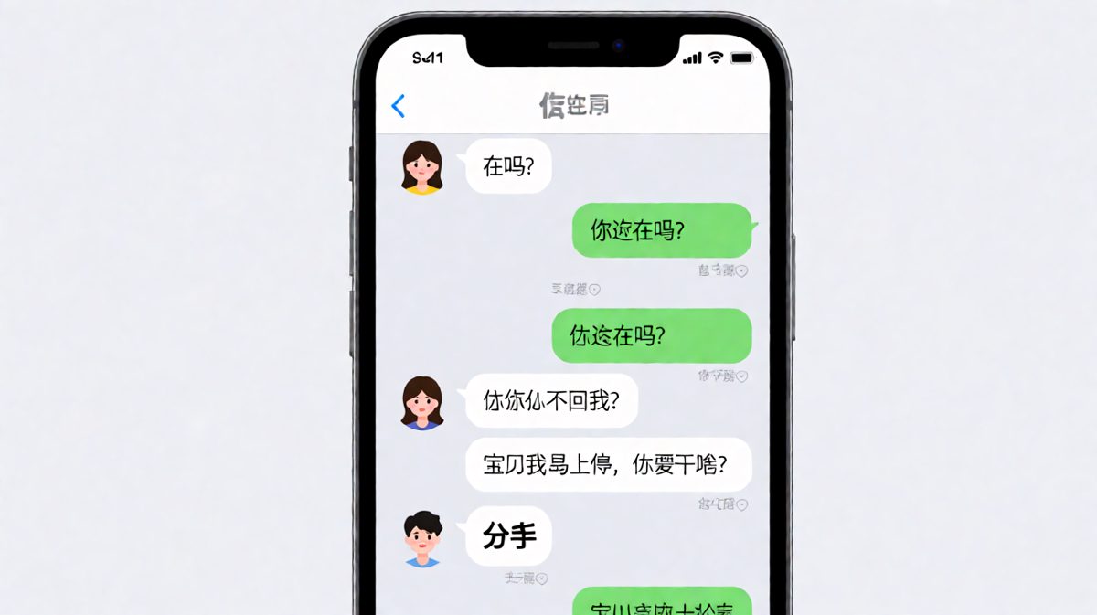 等男朋友回消息的绝望，和他在游戏里的快乐形成鲜明对比