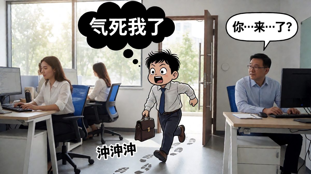 历经千辛万苦赶到公司，结果老板已经无话可说了。