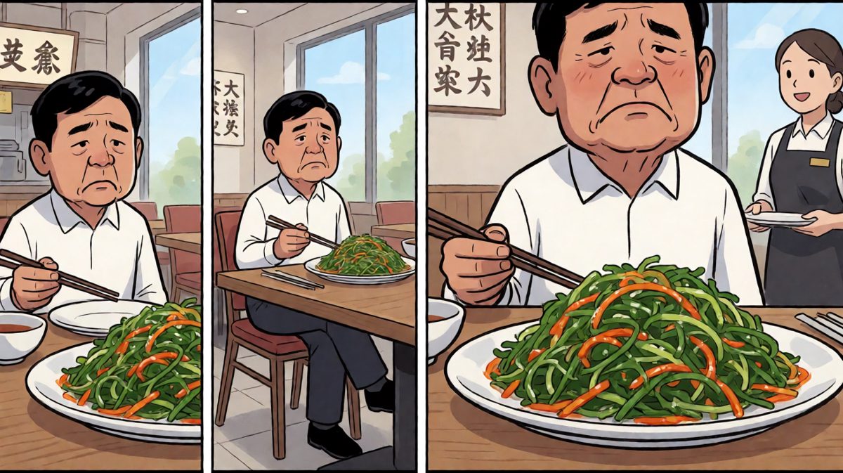 减肥第一天，优雅地吃草。