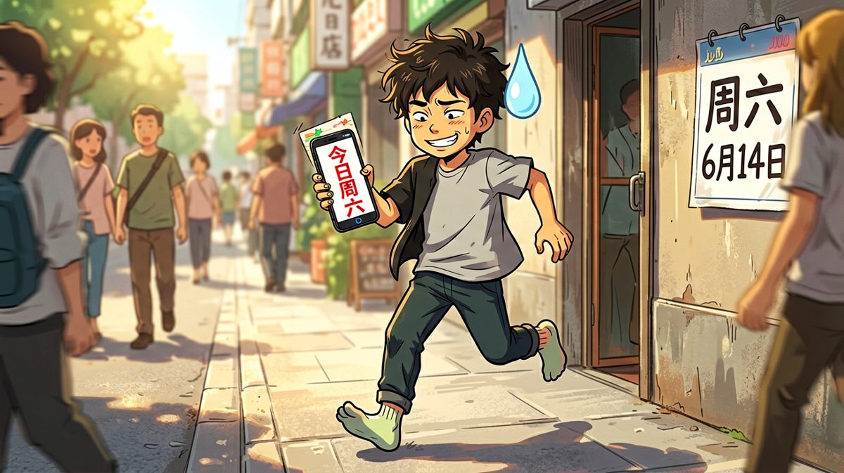 冲到门口才发现——今天明明是周末！