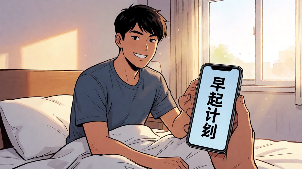 第二格：雄心壮志，连设六个闹钟确保万无一失