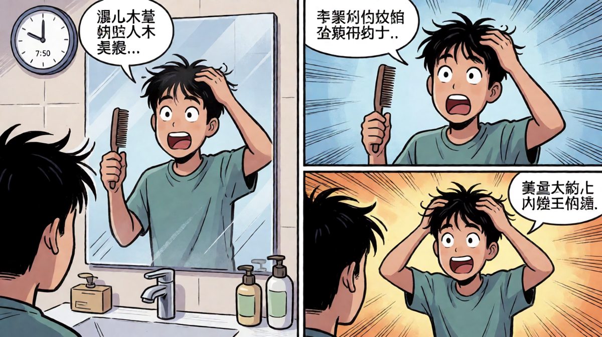 还有十分钟就要迟到了！