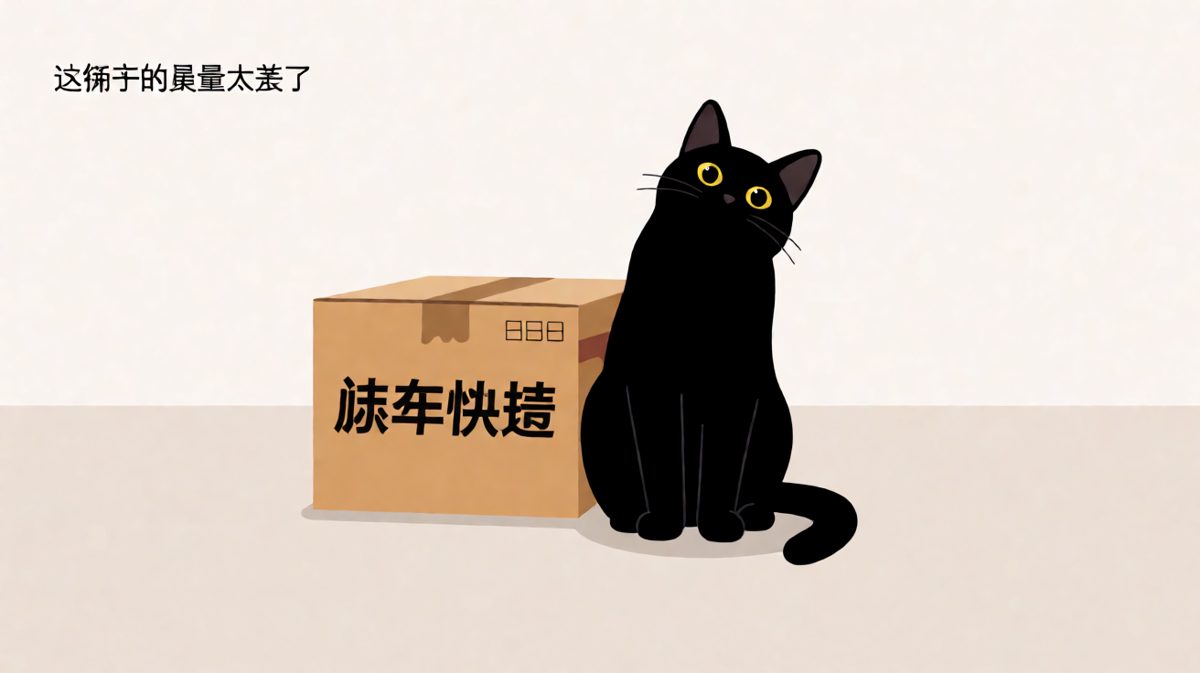 猫咪收到快递后的第一反应：差评！