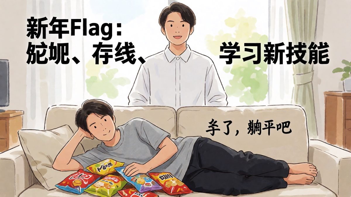 Flag立得越高，摔得越惨——躺平才是人生真谛。
