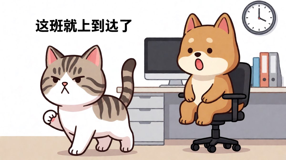 当你在五点半准时下线时的帅气模样。
