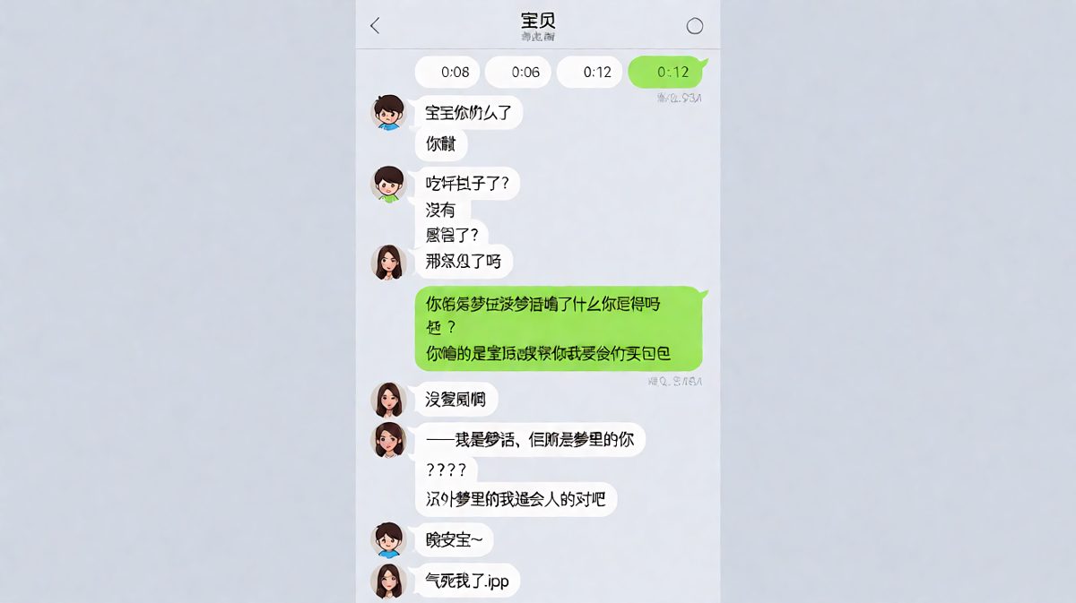 男朋友梦话喊宝贝还说要买包包，但梦里的宝贝不是我