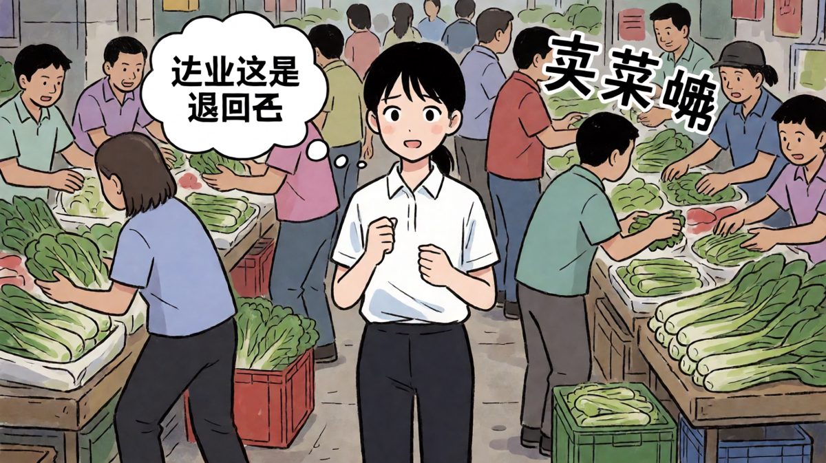 社恐站在菜市场门口，进退两难