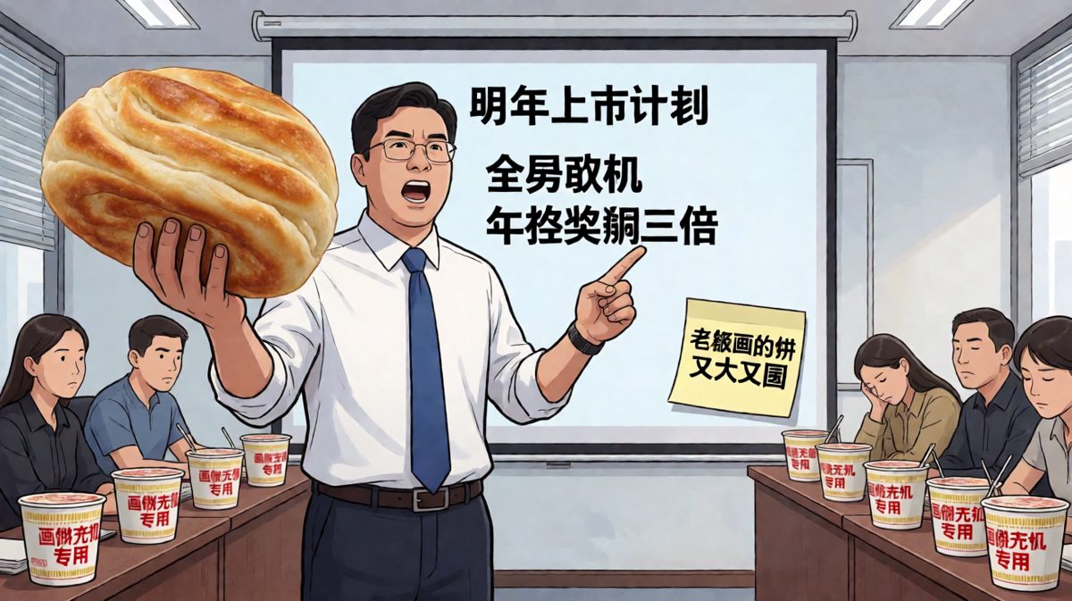 老板画的饼比脸还大，员工们的沉默震耳欲聋。
