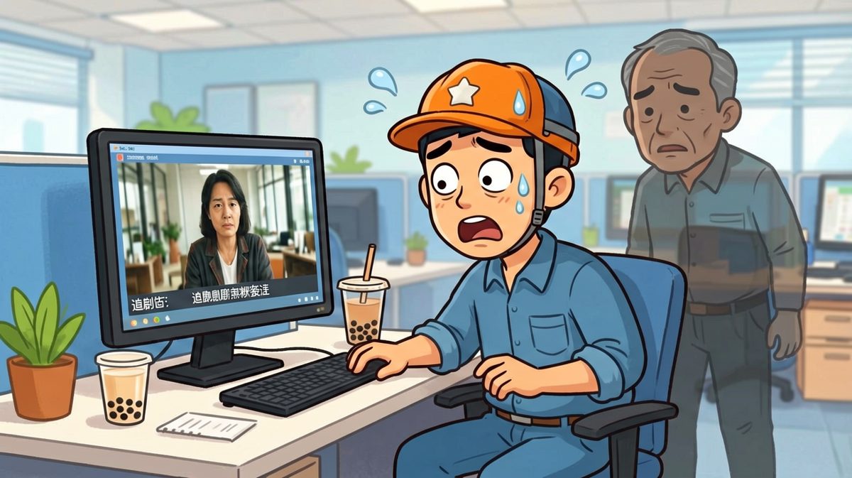 当你在工位摸鱼刷剧，老板悄然靠近……