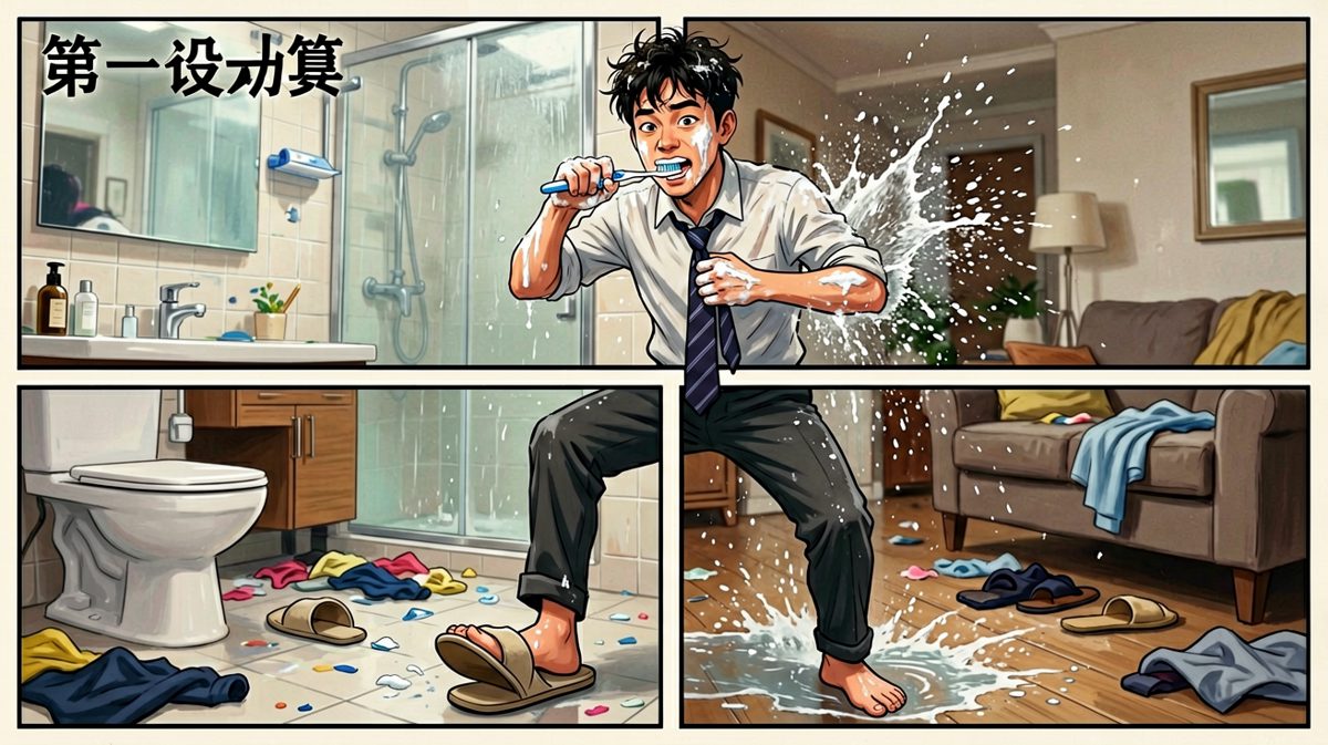 洗漱换装一气呵成！