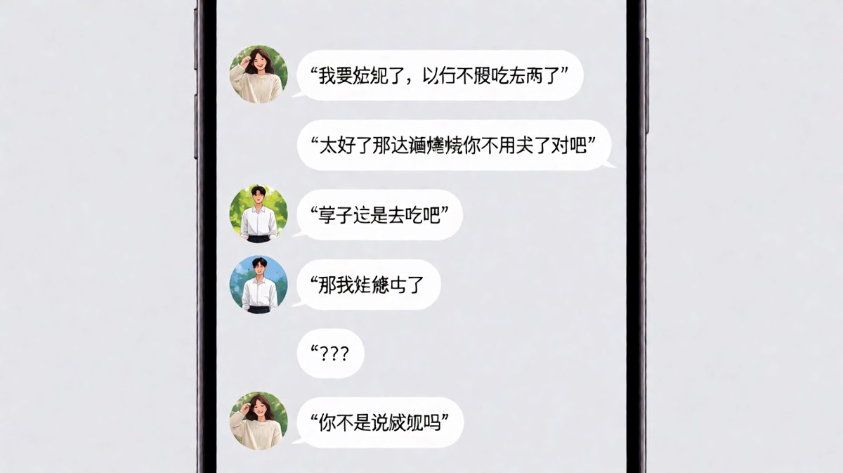 减肥减肥只是说说而已，男生秒懂但女生也秒怂