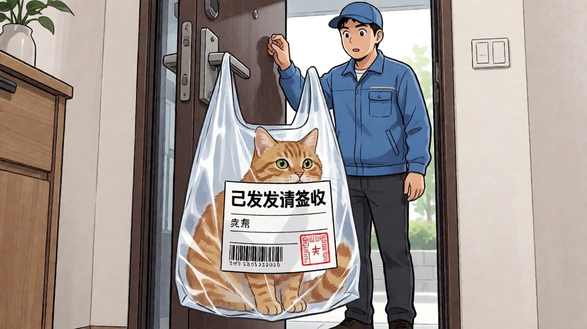喵：没想到自己还能当快递寄出去！