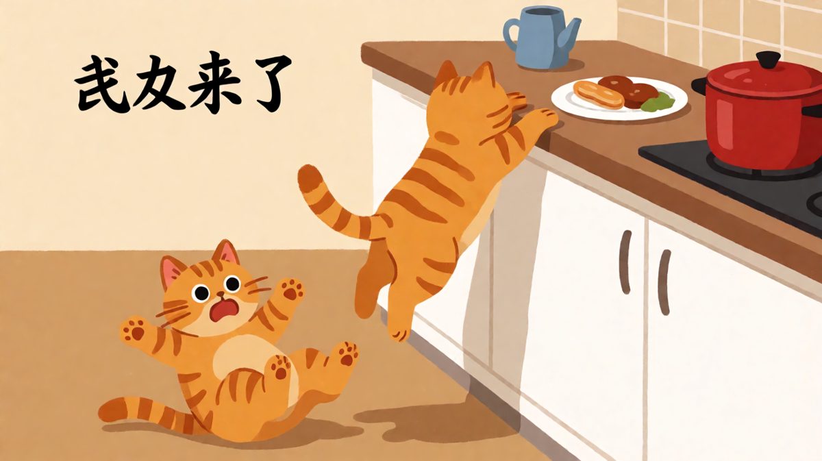 每次想偷吃都要上演一记狗啃泥式跳水