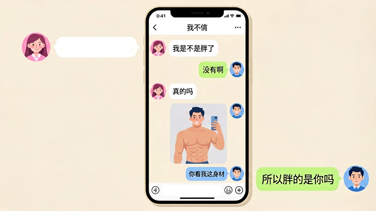 男生想秀身材结果弄巧成拙