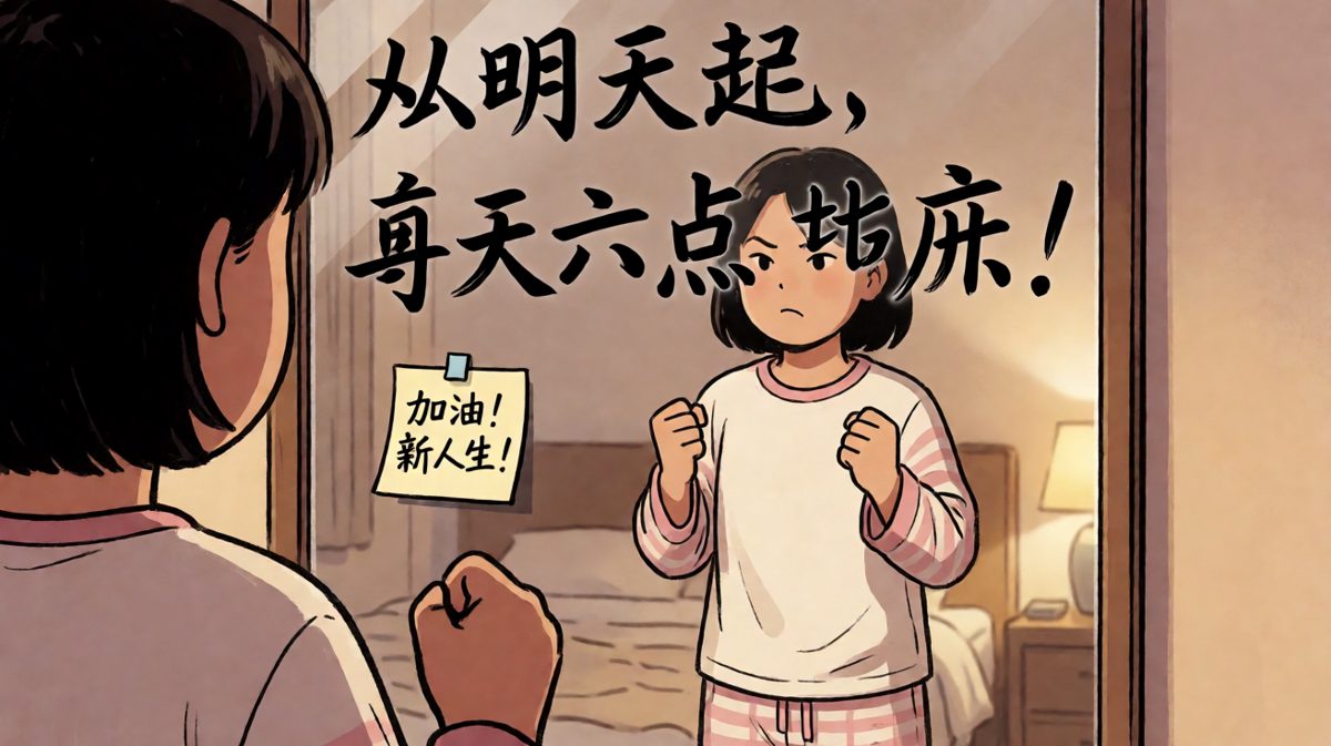 深夜灵魂觉醒：明天一定早起！