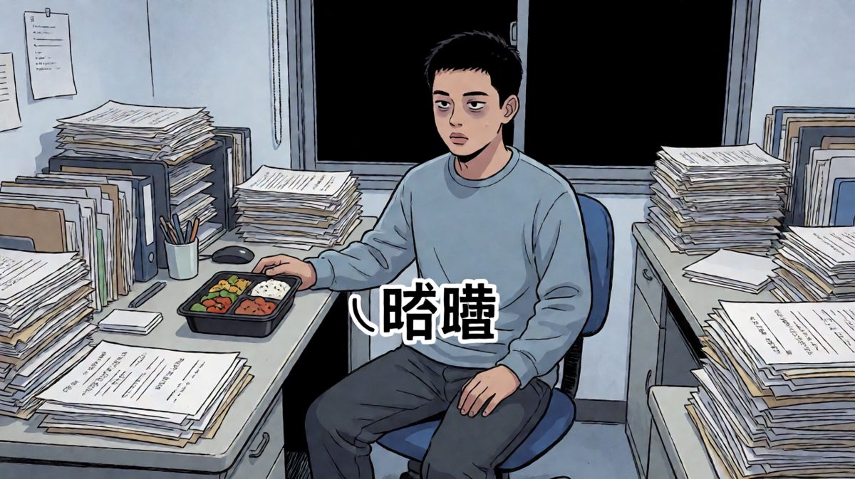 第3格：加班到深夜的饥饿暴击