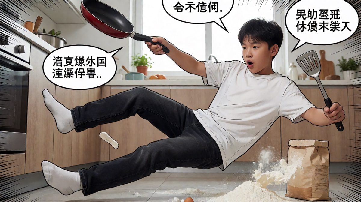 连环翻车现场，厨房已死。
