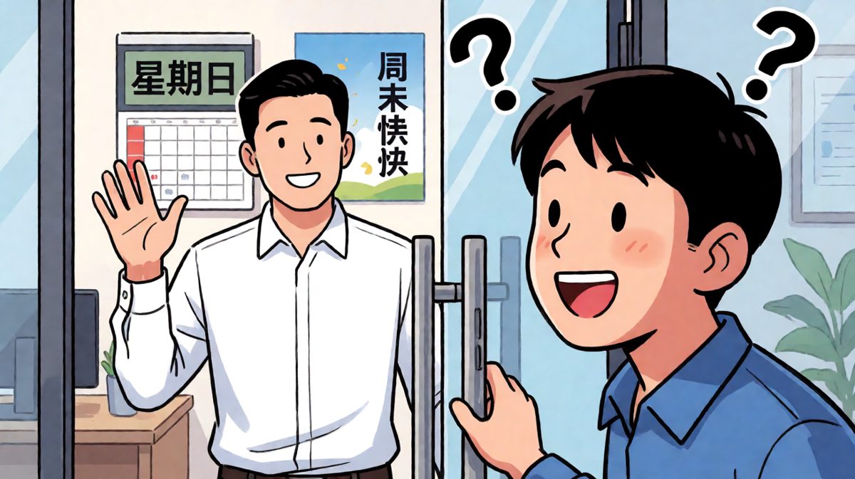 到公司才发现今天是周日