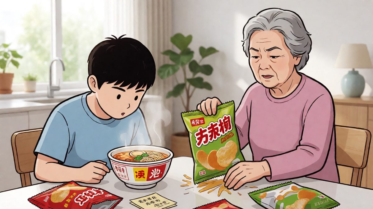 零食被没收，只剩一碗泡面安慰自己