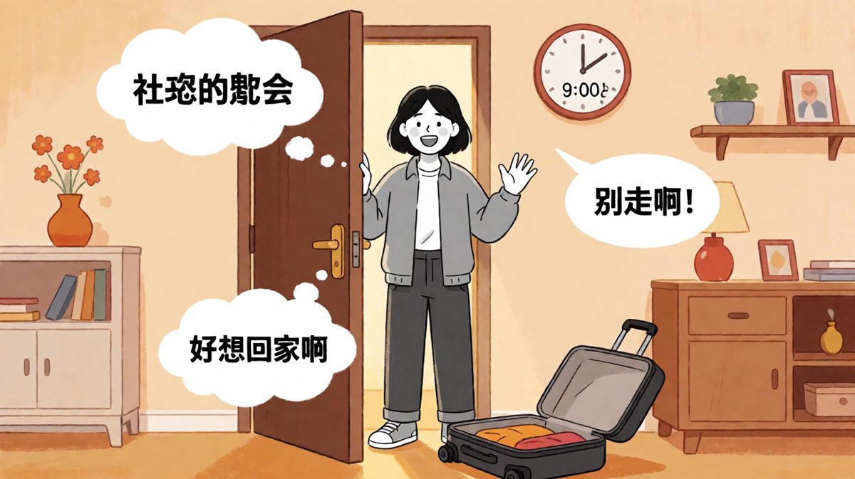 聚会两小时，回家的路上花了三小时才缓过来