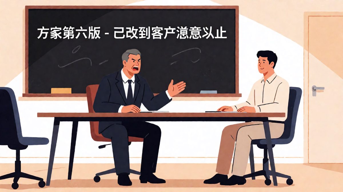 老板让改方案，员工表示已无限循环修改