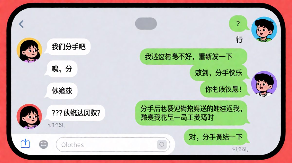 女生拿分手开玩笑，男生认真到离谱