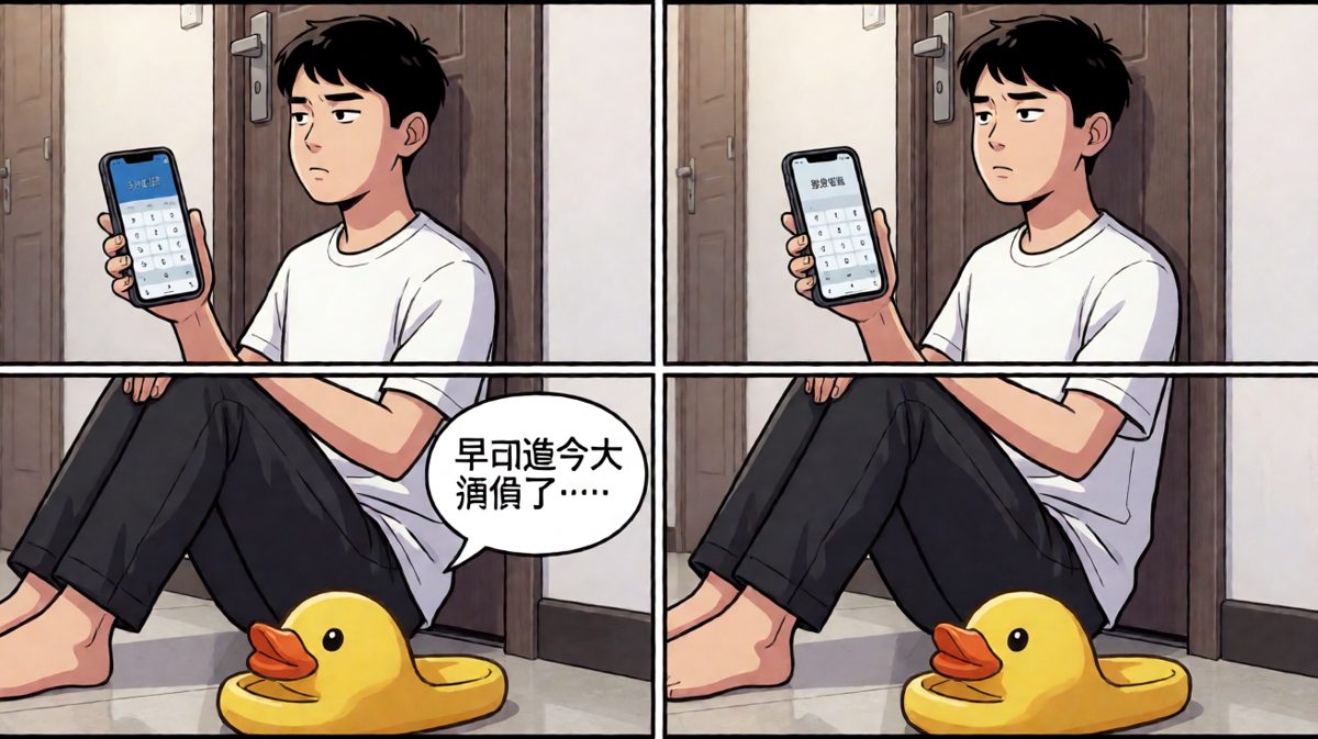 最终，主角选择了拨打物业电话。