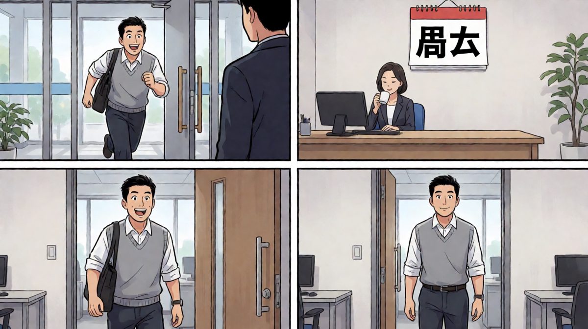 冲到公司发现是周末