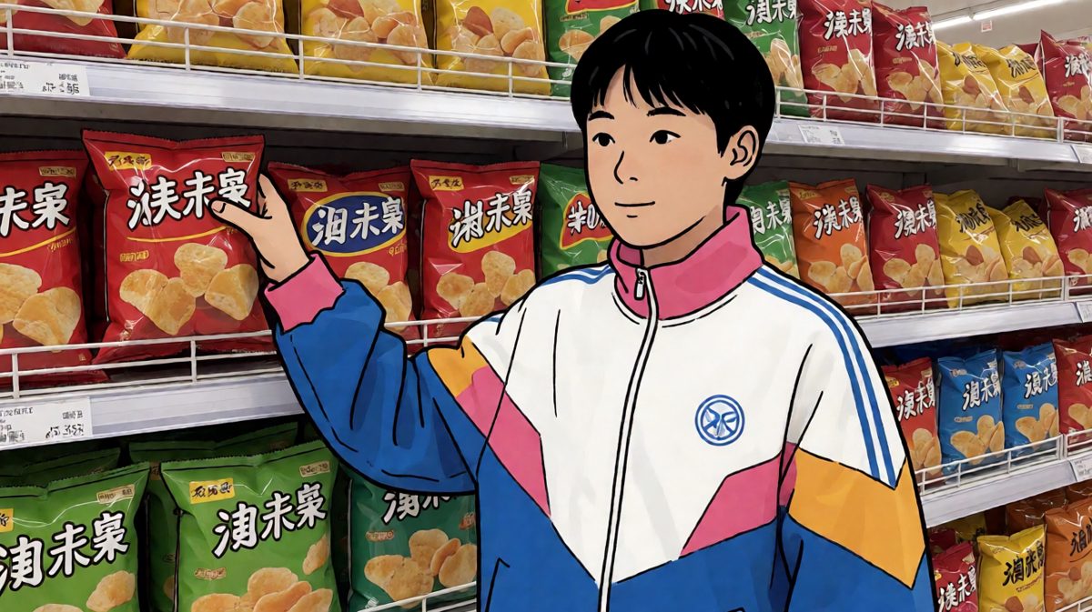 主角在超市被薯片疯狂诱惑