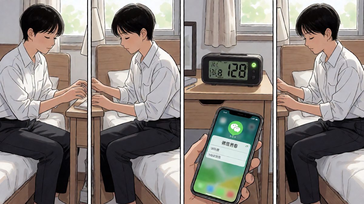 手盲按到了手机和闹钟