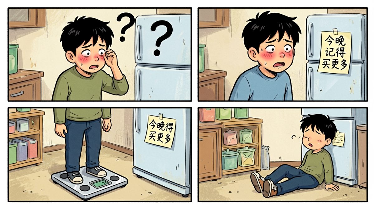 减肥第一天结束，体重没降反升，心态崩了。