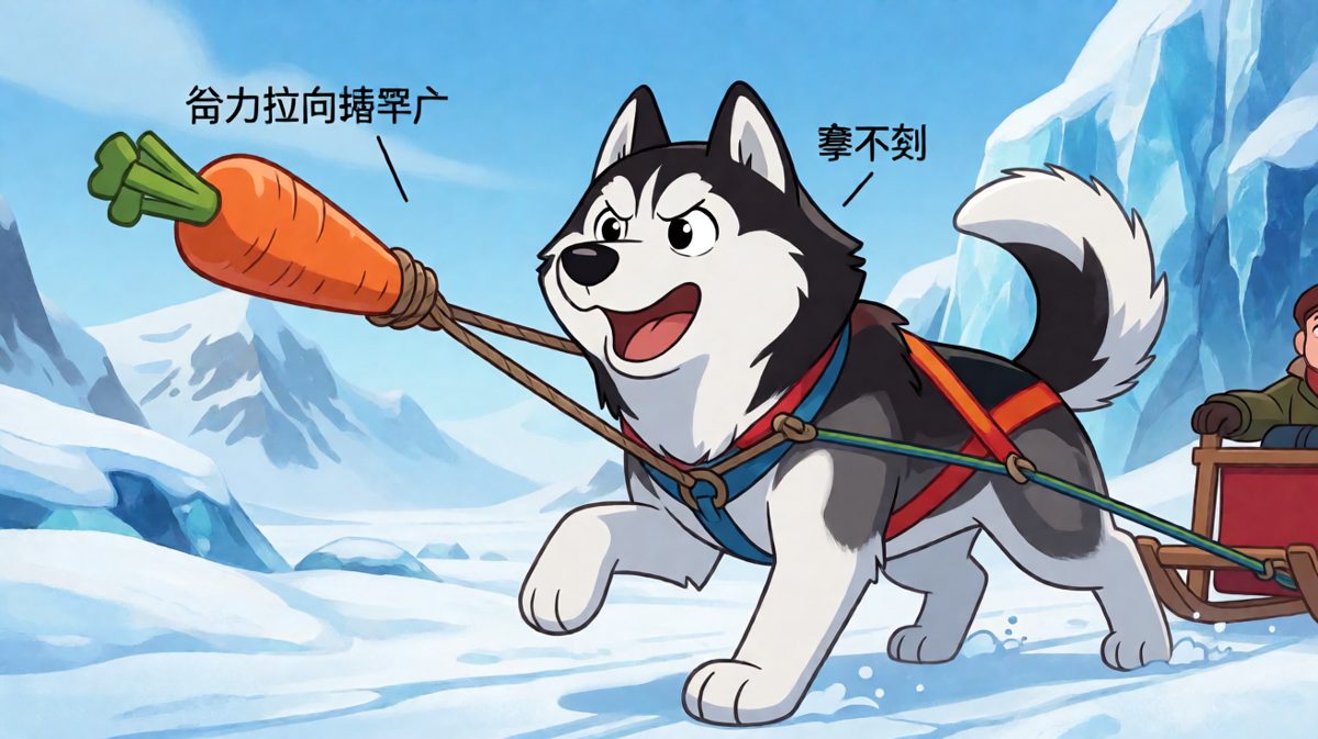 二哈：我以为我要拉雪橇，结果是拉饭