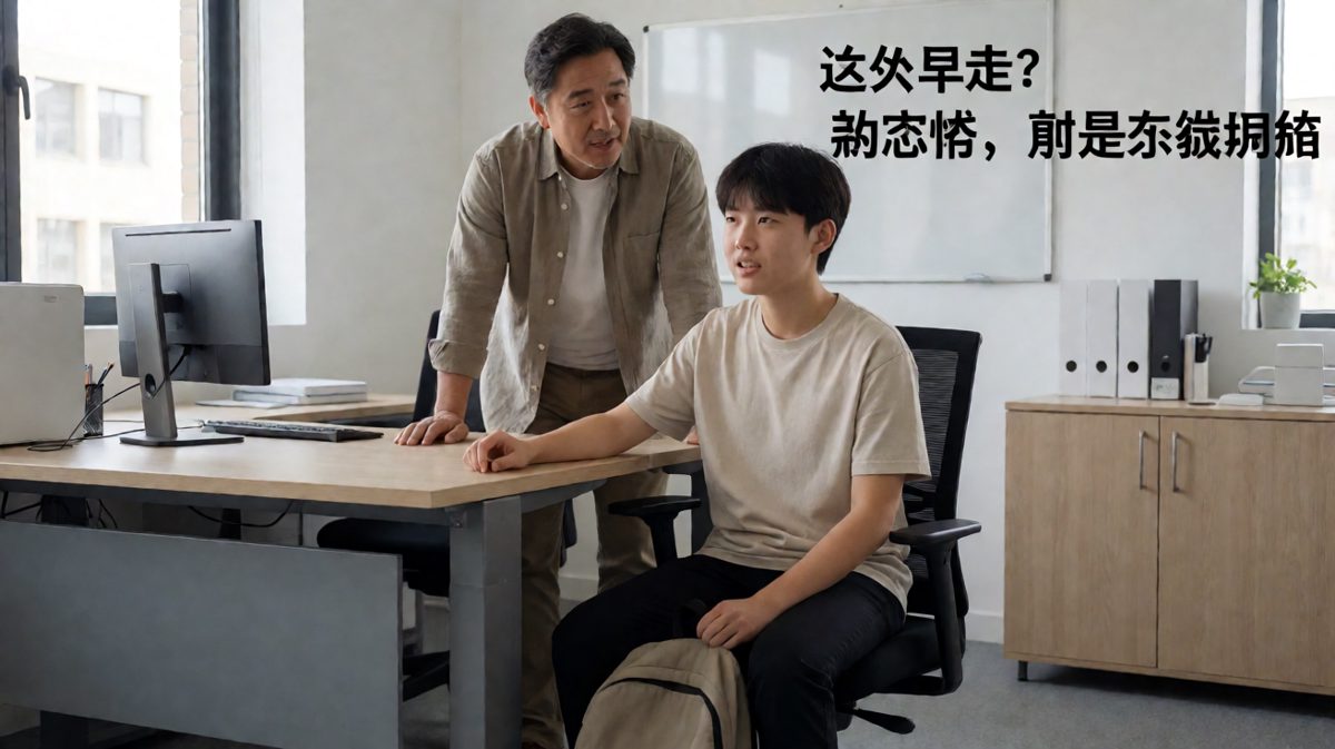 老板讲述'睡在公司'的励志故事，真相却是没钱租房