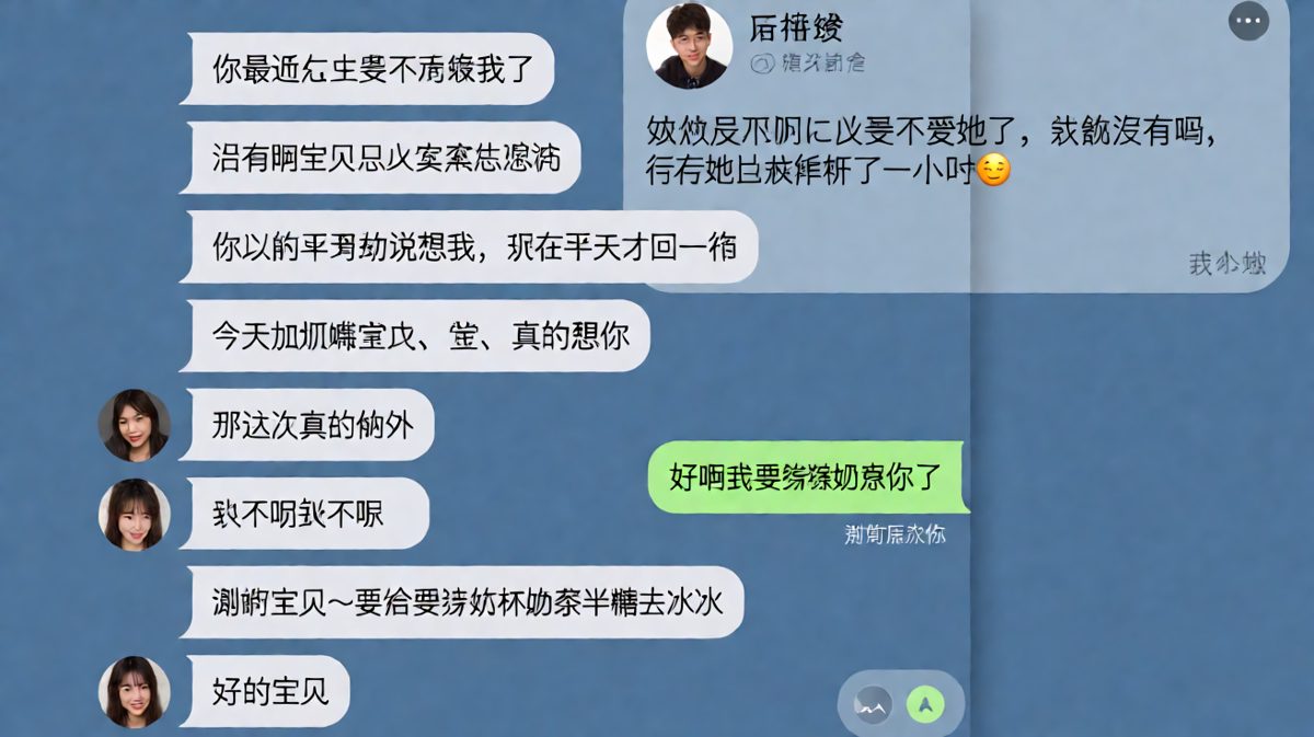 解释'不爱了'的一小时，最后被发朋友圈挂出来了。