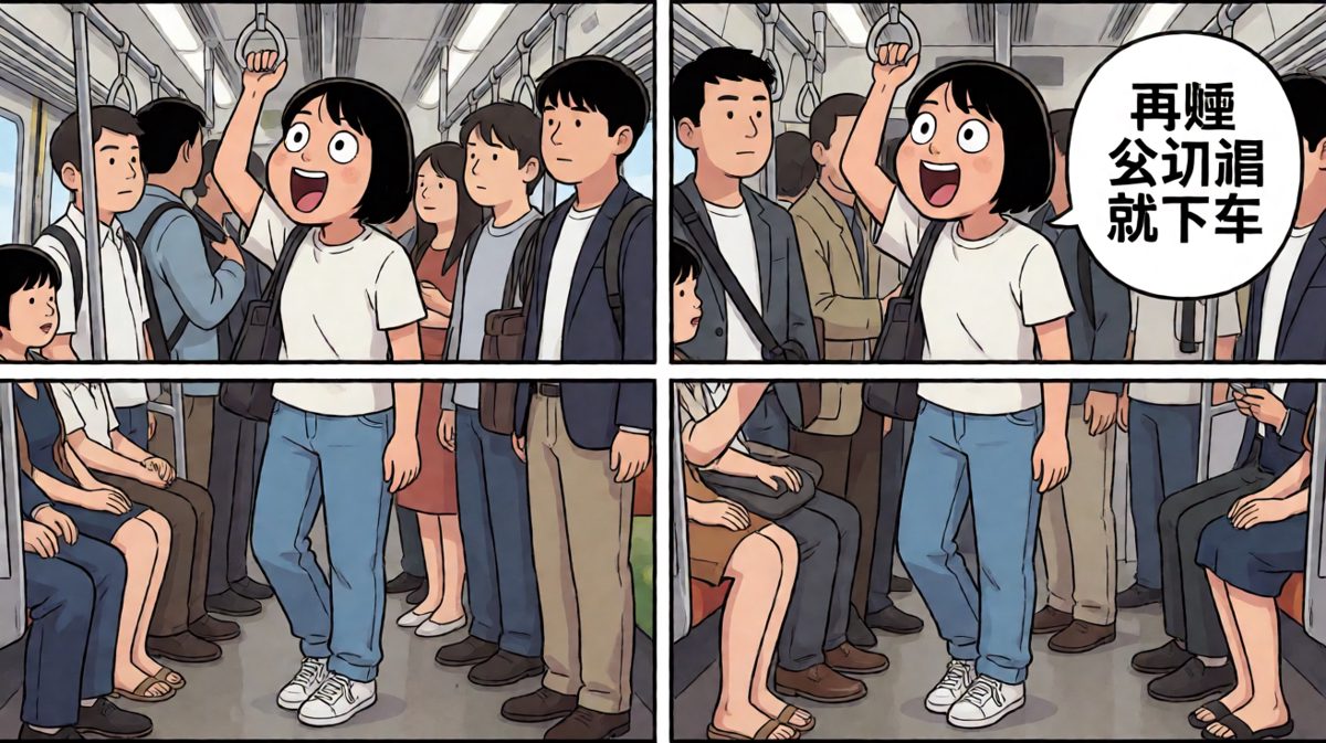 地铁上秒睡还说着再睡五分钟