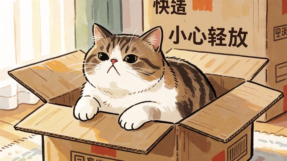 猫咪：只要我够努力，这个箱子就是我的