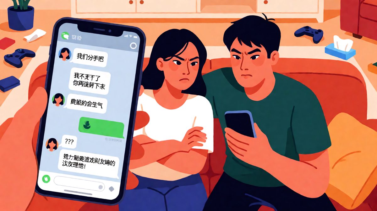 「我们分手吧」——原来你在打游戏的时候还能分心谈恋爱？