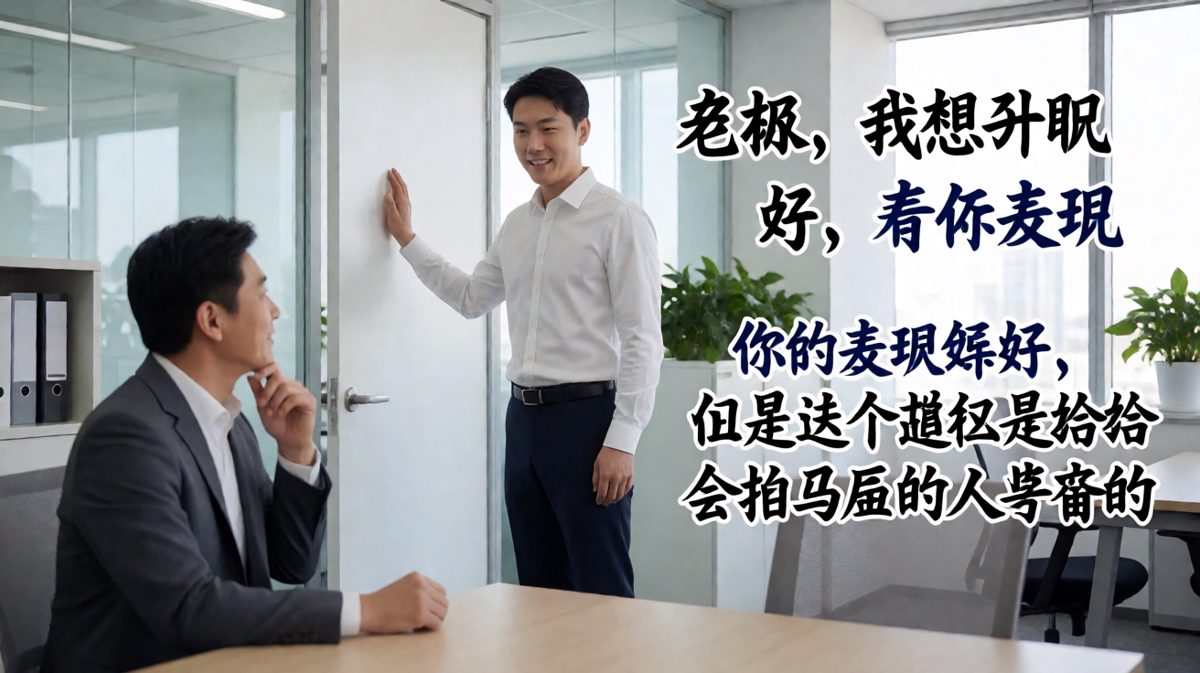 员工以为'表现'是工作表现，老板的'表现'是拍马屁表现