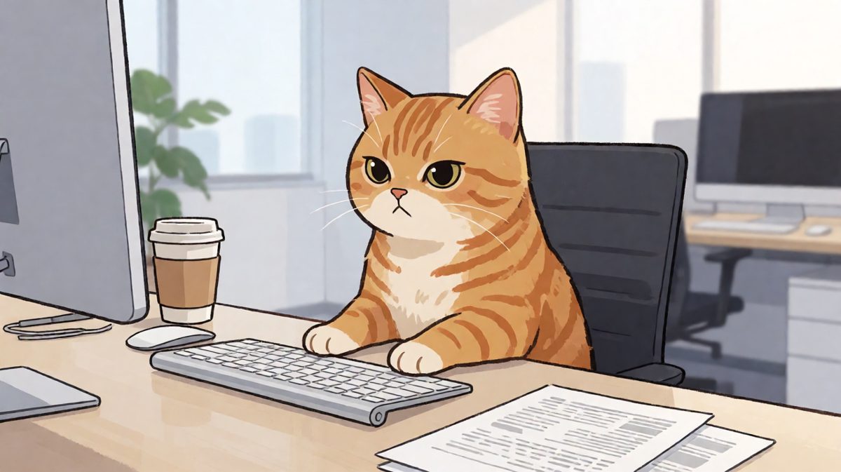 猫咪：这PPT我不改到凌晨三点谁也别想下班！