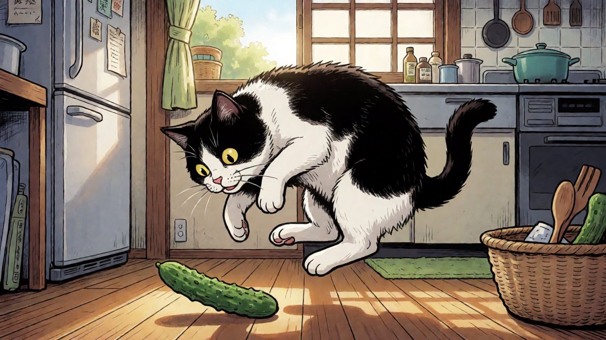 猫咪：这是何种邪恶的绿色怪兽！！
