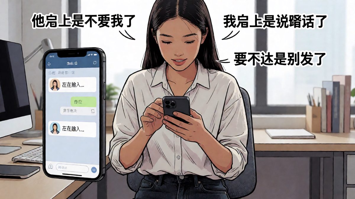 等待回复的十分钟，比等红绿灯还漫长，还煎熬。